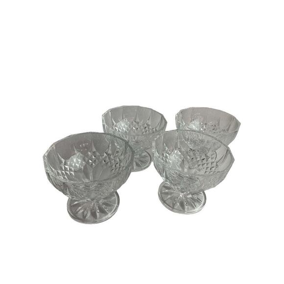 Vintage Crystal Compote Pedestal Serving Bowl and 4 Compote Dishes - Picture 6 of 10